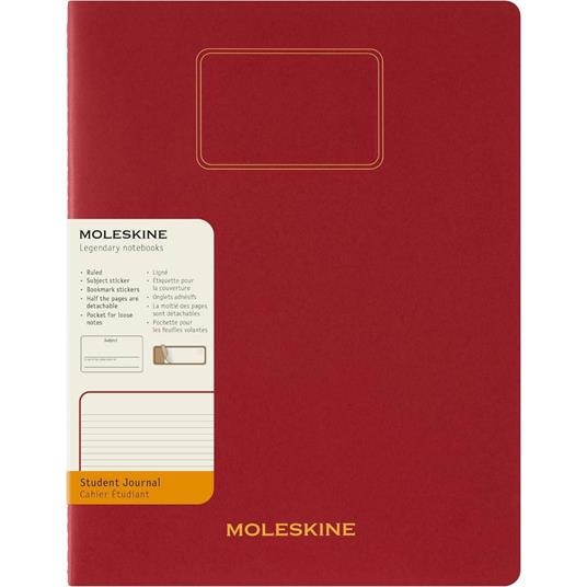 Taccuino a righe, rosso Moleskine Student cahier - XXL