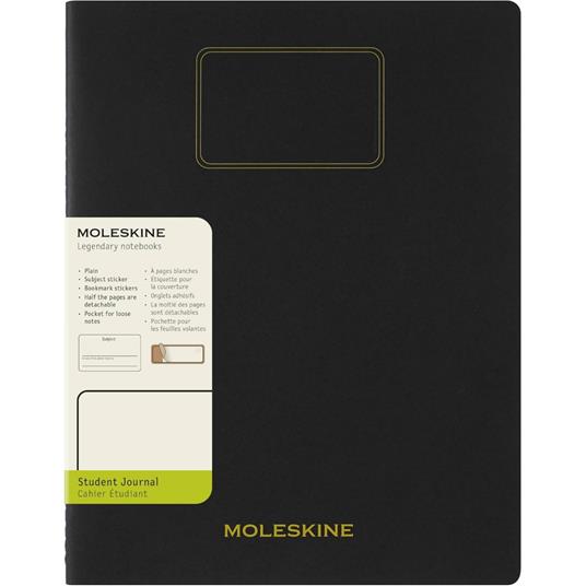 Moleskine Student cahier - taccuino XXL plain blk, nero