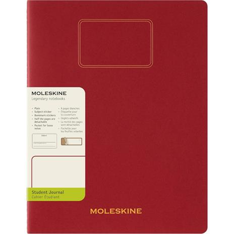 Moleskine Student cahier - taccuino XXL plain red, rosso