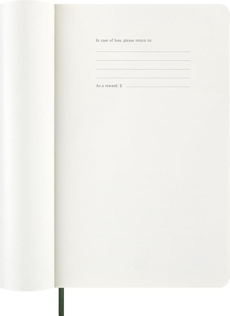 Agenda Moleskine 2027 12 mesi giornaliera large verde morbida - 2