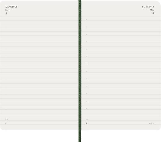 Agenda Moleskine 2027 12 mesi giornaliera large verde morbida - 3