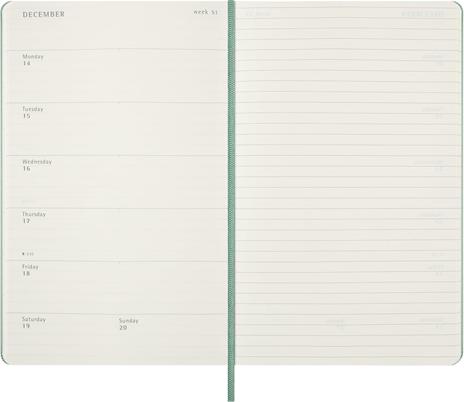 Agenda Moleskine 18 mesi settimanale notebook large verde rigida - 4