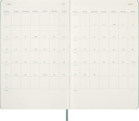 Agenda Moleskine 18 mesi settimanale notebook large verde rigida - 5