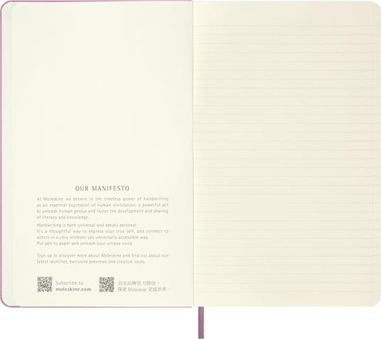 Taccuino Moleskine grande a righe  Copertina rigida  Rosa Majestic - 4