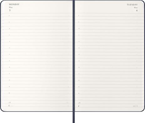 Agenda Moleskine 12 mesi giornaliera large blu rigida - 3