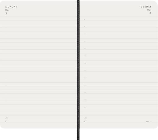 Agenda Moleskine 12 mesi giornaliera large nera morbida - 3