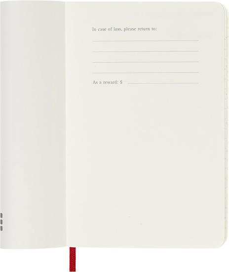 Agenda Moleskine 2027 12 mesi giornaliera pocket rossa morbida - 2