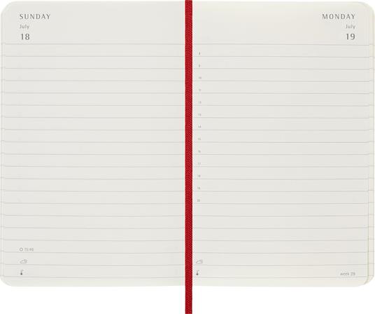 Agenda Moleskine 2027 12 mesi giornaliera pocket rossa morbida - 3