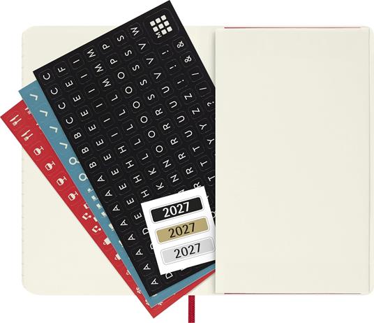 Agenda Moleskine 2027 12 mesi giornaliera pocket rossa morbida - 5