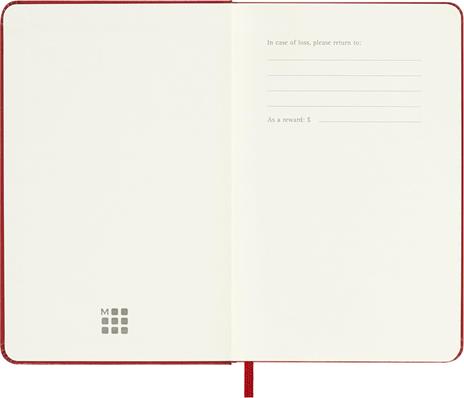 Agenda Moleskine 12 mesi settimanale notebook pocket rossa rigida - 2