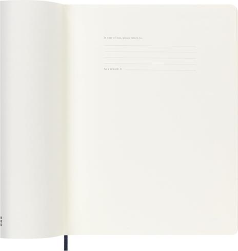 Agenda Moleskine 2027 12 mesi settimanale notebook XL blu morbida - 2