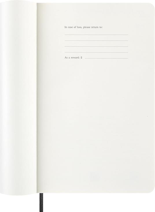 Agenda Moleskine 2027 12 mesi mensile large nera morbida - 2