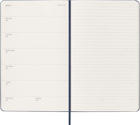 Agenda Moleskine 18 mesi settimanale notebook large blu rigida - 4