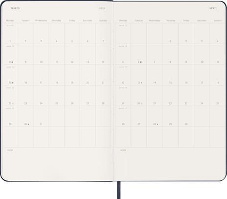 Agenda Moleskine 18 mesi settimanale notebook large blu rigida - 5