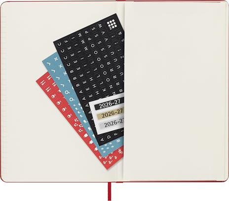 Agenda Moleskine 18 mesi settimanale notebook large rossa rigida - 6