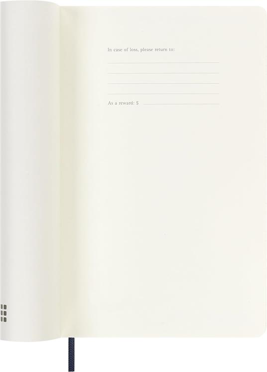 Agenda Moleskine 18 mesi settimanale notebook large blu morbida - 3