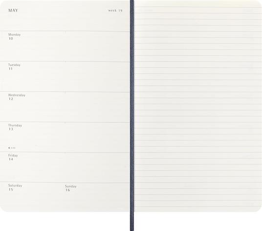 Agenda Moleskine 18 mesi settimanale notebook large blu morbida - 4