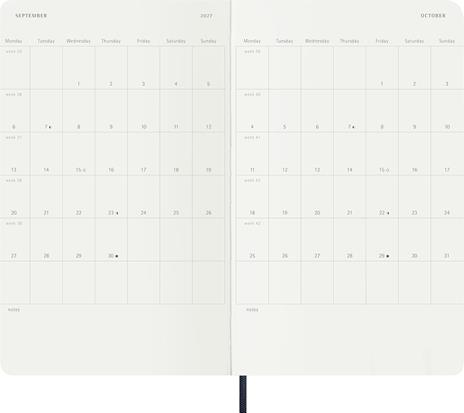 Agenda Moleskine 18 mesi settimanale notebook large blu morbida - 5