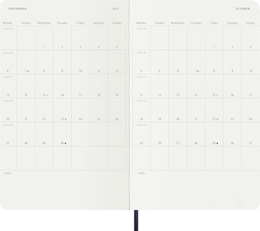 Agenda Moleskine 18 mesi settimanale notebook large blu morbida - 5