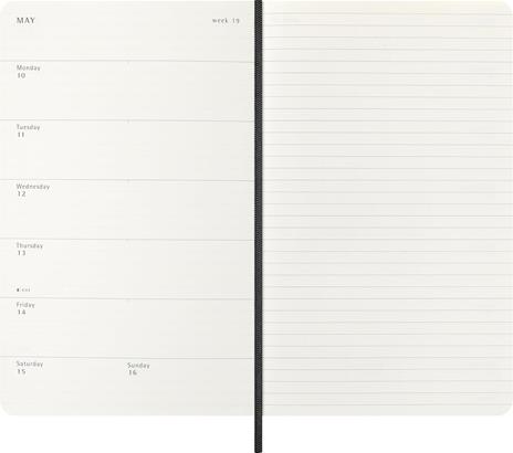Agenda Moleskine 18 mesi settimanale notebook large nera morbida - 4