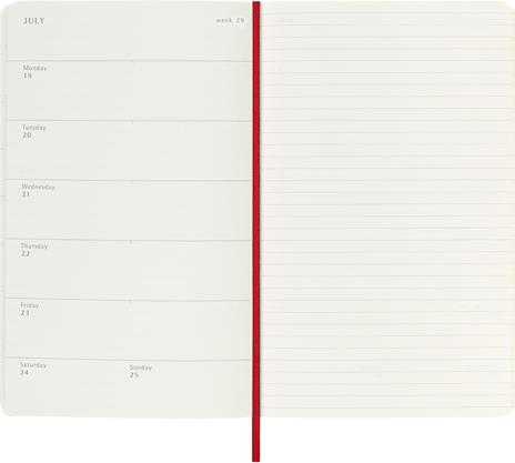 Agenda Moleskine 18 mesi settimanale notebook large rossa morbida - 4