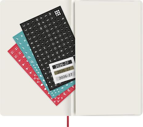 Agenda Moleskine 18 mesi settimanale notebook large rossa morbida - 6