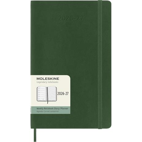 Agenda Moleskine 18 mesi settimanale notebook large verde morbida