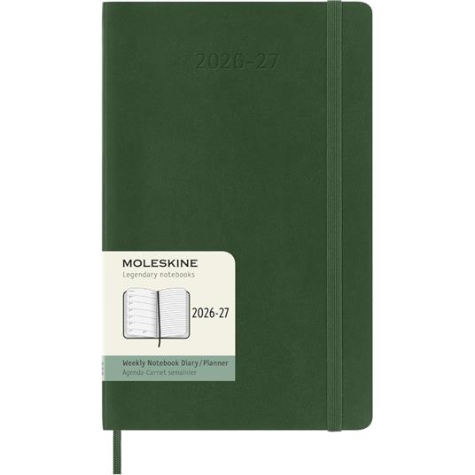 Agenda Moleskine 18 mesi settimanale notebook large verde morbida