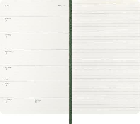 Agenda Moleskine 18 mesi settimanale notebook large verde morbida - 4