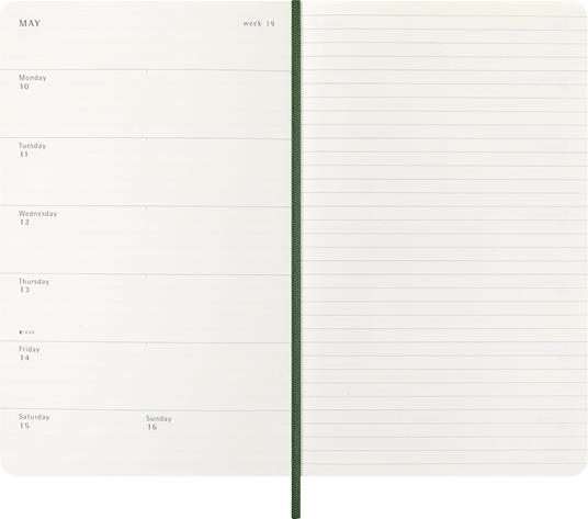 Agenda Moleskine 18 mesi settimanale notebook large verde morbida - 4