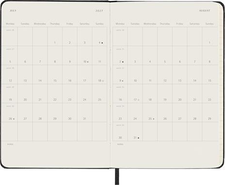 Agenda Moleskine 18 mesi settimanale notebook pocket nera rigida - 5