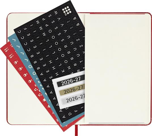 Agenda Moleskine 18 mesi settimanale notebook pocket rossa rigida - 6