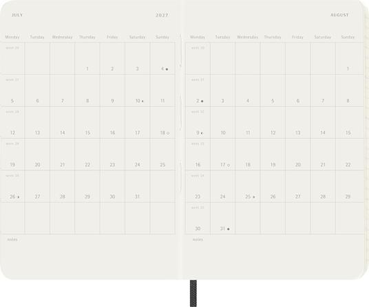 Agenda Moleskine 18 mesi settimanale notebook pocket nera morbida - 5