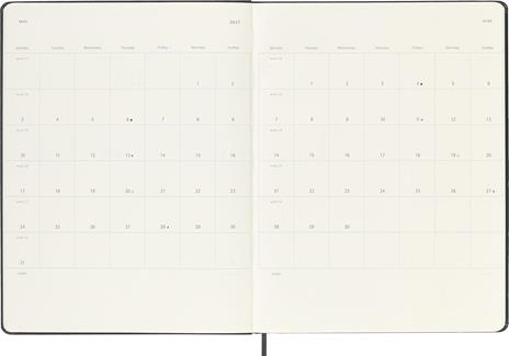 Agenda Moleskine 18 mesi settimanale notebook XL nera rigida - 5