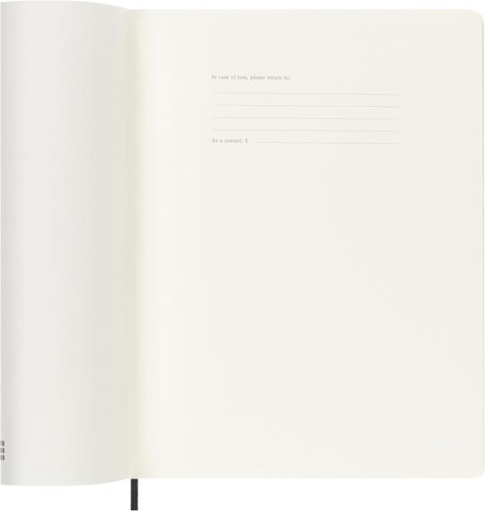 Agenda Moleskine 18 mesi settimanale notebook XL nera morbida - 2