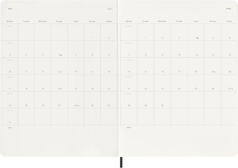 Agenda Moleskine 18 mesi settimanale notebook XL nera morbida - 4