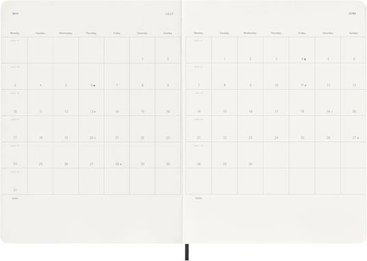 Agenda Moleskine 18 mesi settimanale notebook XL nera morbida - 4