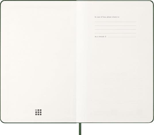 Agenda Moleskine 12 mesi settimanale notebook large verde rigida - 2