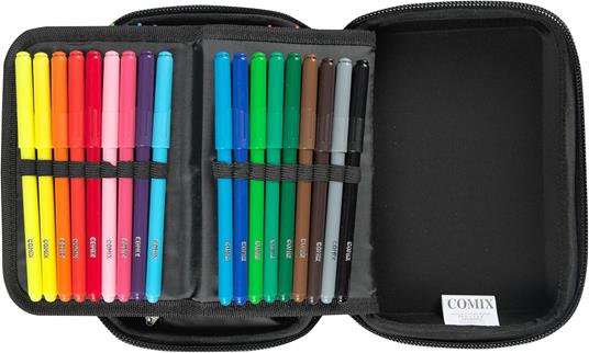 Astuccio a due scomparti Maxi Zip Comix Classic Arancione - 5