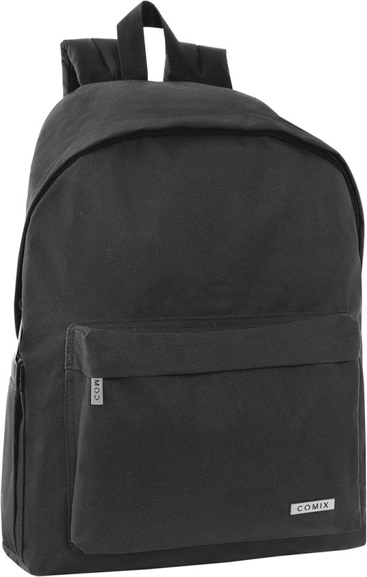 Zaino Americano Monocolore Nero Comix - 6
