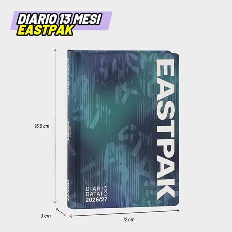 Diario 2026-2027 datato 13 mesi Medium Eastpak Letterdye Blue - 5