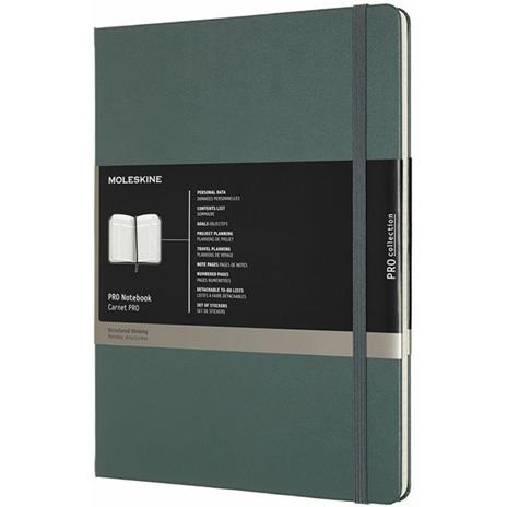 Taccuino Pro Moleskine XL copertina rigida verde. Forest Green
