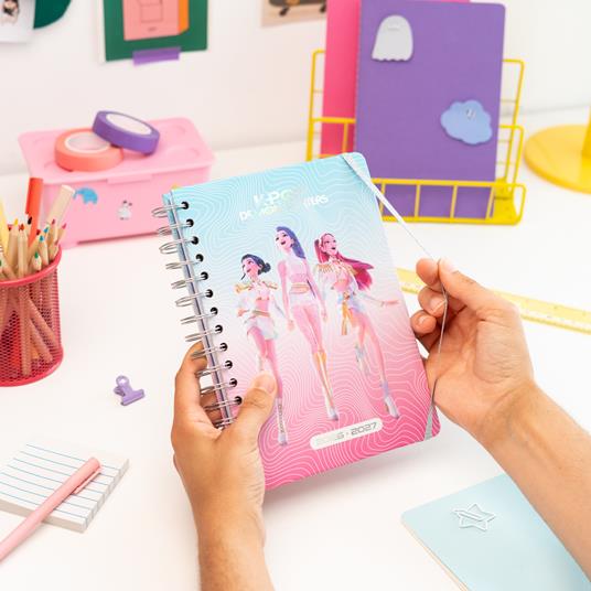 Agenda scolastica 2026-2027 12 mesi settimanale Kpop D. Hunters - 8