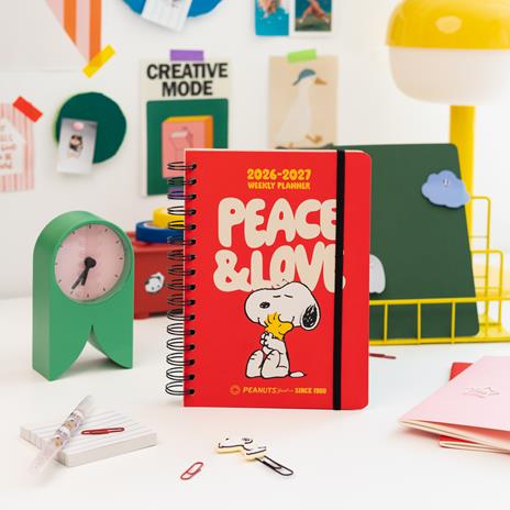 Diario scolastico 2026-2027 12 mesi settimanale A5 Snoopy - 2