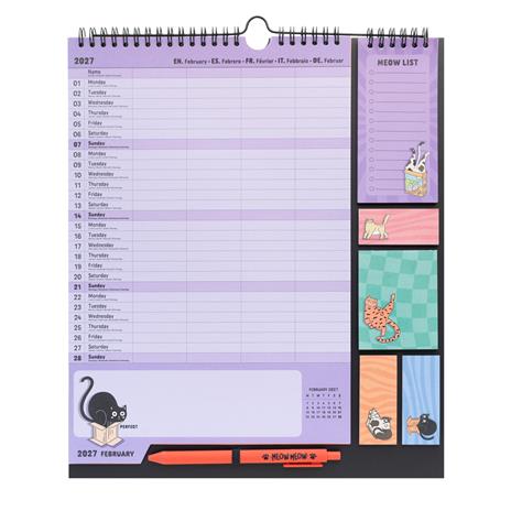 Planner 2026-2027 mensile Meow Meow - 7