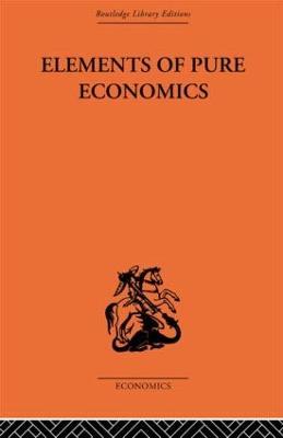 Elements of Pure Economics - Léon Walras - cover
