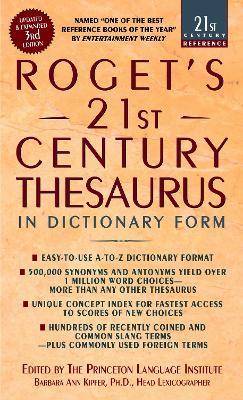 Roget's 21st Century Thesaurus, Third Edition - Barbara Ann Kipfer - cover