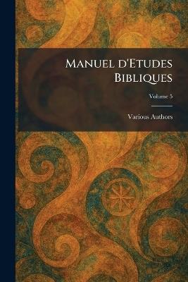 Manuel D'Etudes Bibliques - cover