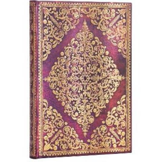 Taccuino Paperblanks, Diamante di Rosette, Viola, Midi, A righe - 13 x 18 cm