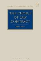 The Choice of Law Contract - Maria Hook - cover